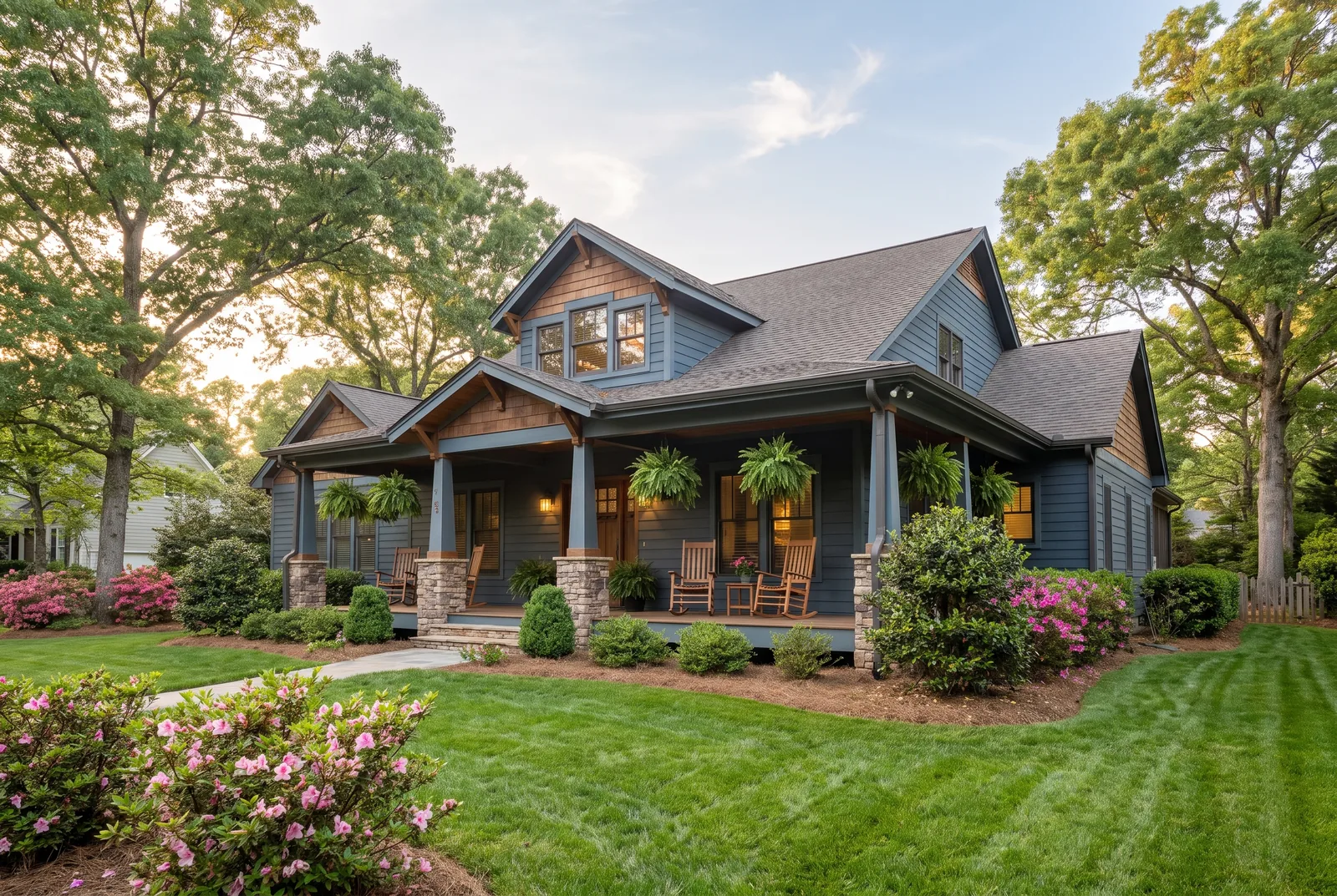 Craftsman-style home with a covered front porch